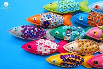 UNDER THE SEA collection, felt fish brooches